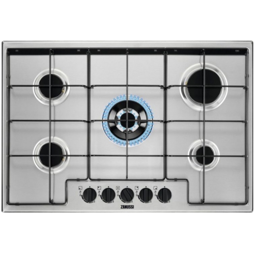 Zanussi - 75cm Wide 5 Burner Gas Hob With Triple Crown Burner