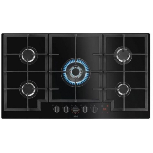 AEG - 90cm Flamelight, Gas On Glass Hob